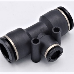 Nástrčné šroubení z plastu, Spojka T redukovaná DN 6-4 mm, pneumatické prvky