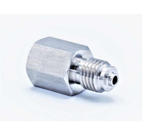 nerezová fitinka, redukce, vnitřní závit 1/4", vnější závit 12 mm x 1,5