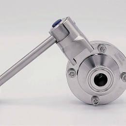 Nerezová klapka přímá, clamp typ C-C DN20 (límeček 34mm)