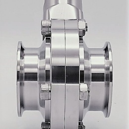 Nerezová klapka přímá, clamp typ C-C DN50 (límeček 64mm)