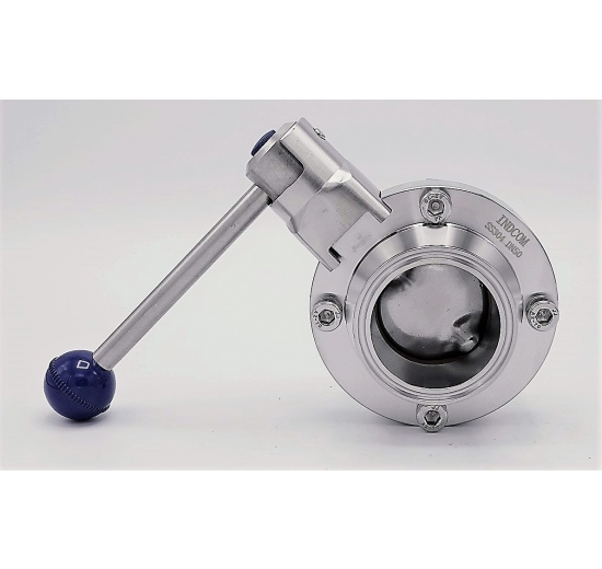 Nerezová klapka přímá, clamp typ C-C DN50 (límeček 64mm)