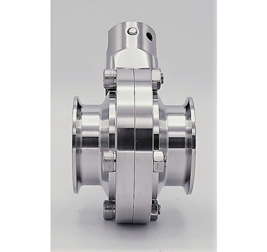 Nerezová klapka přímá, clamp typ C-C DN50 (límeček 64mm)