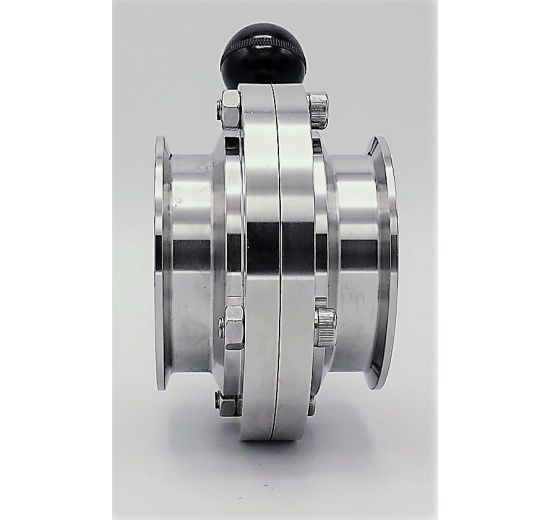 Nerezová klapka přímá, clamp typ C-C | DN65_180 (K91)