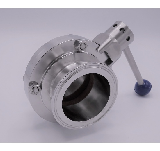 Nerezová klapka přímá, clamp typ C-C DN65 (límeček 91mm)