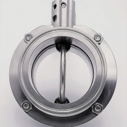 Nerezová klapka přímá, clamp typ C-C DN80_180 (límeček 106mm)