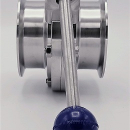 Nerezová klapka přímá, clamp typ C-C DN80 (límeček 106mm)