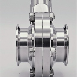 Nerezová klapka přímá, clamp typ C-C DN80 (límeček 106mm)