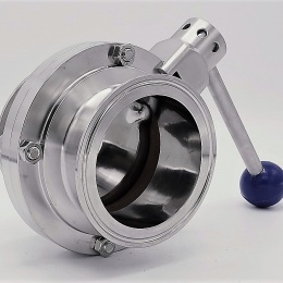 Nerezová klapka přímá, clamp typ C-C DN80 (límeček 106mm)