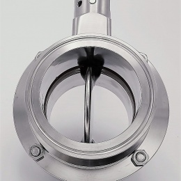 Nerezová klapka přímá, clamp typ C-C DN80 (límeček 106mm)