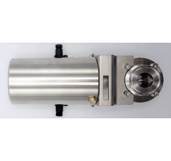 Nerezová klapka přímá, clamp typ C-C, s pneumatickým pohonem DN25