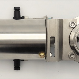 Nerezová klapka přímá, clamp typ C-C, s pneumatickým pohonem  DN50