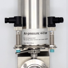 Nerezová klapka přímá DN20, závitová-navařovací typ G-S, s pneumatickým pohonem