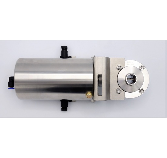 Nerezová klapka přímá DN20, závitová-navařovací typ G-S, s pneumatickým pohonem