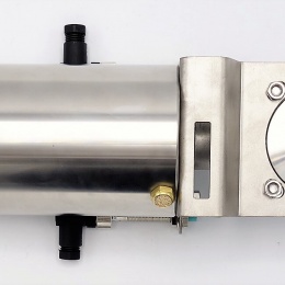 Nerezová klapka přímá DN32, navařovací typ S-S, s pneumatickým pohonem