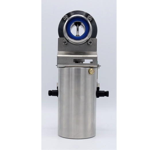 Nerezová klapka přímá DN32, závitová typ G-G, s pneumatickým pohonem