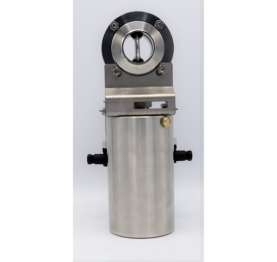 Nerezová klapka přímá DN40, navařovací typ S-S, s pneumatickým pohonem