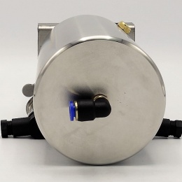 Nerezová klapka přímá DN40, závitová-navařovací typ G-S, s pneumatickým pohonem