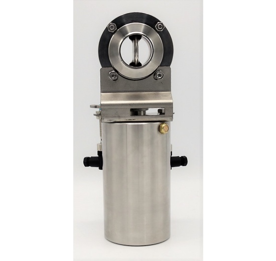 Nerezová klapka přímá DN40, závitová-navařovací typ G-S, s pneumatickým pohonem