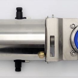 Nerezová klapka přímá DN40, závitová typ G-G, s pneumatickým pohonem