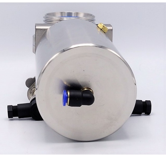 Nerezová klapka přímá DN40, závitová typ G-G, s pneumatickým pohonem