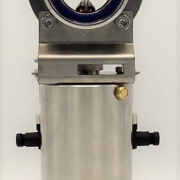 Nerezová klapka přímá DN50, závitová typ G-G, s pneumatickým pohonem