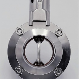 Nerezová klapka přímá, navařovací typ S-S  DN50 (52x1.5mm)