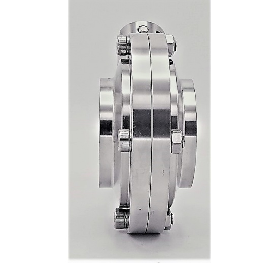 Nerezová klapka přímá, navařovací typ S-S DN65_180