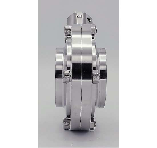 Nerezová klapka přímá, navařovací typ S-S  DN65 (70x2mm)