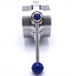 Nerezová klapka přímá, závitová typ G-G DN100