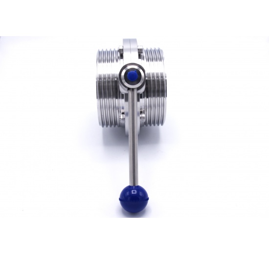 Nerezová klapka přímá, závitová typ G-G DN100