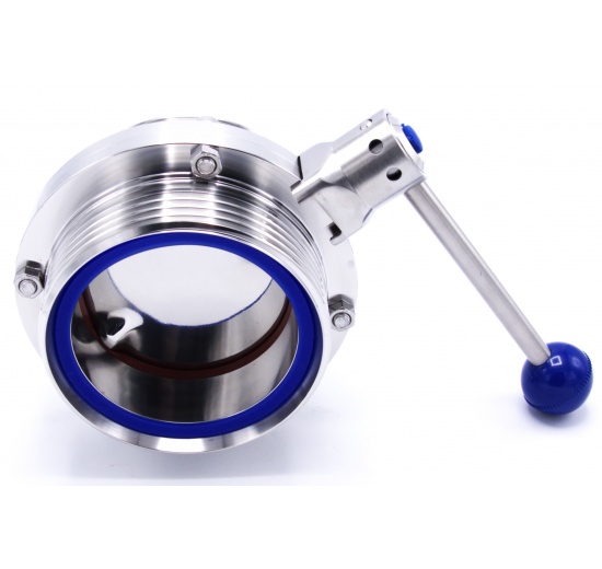 Nerezová klapka přímá, závitová typ G-G  DN100