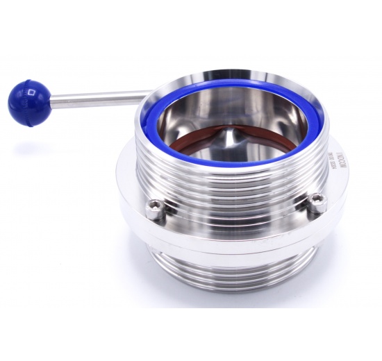 Nerezová klapka přímá, závitová typ G-G  DN100