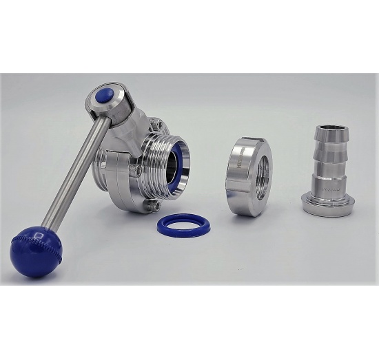 Nerezová klapka přímá, závitová typ G-G  DN25