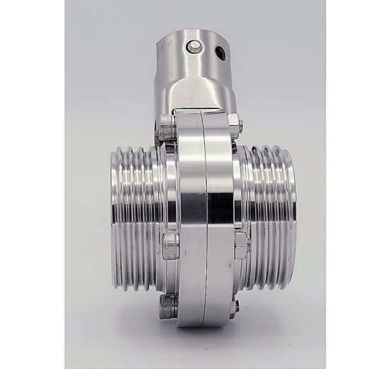 Nerezová klapka přímá, závitová typ G-G DN32