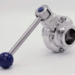 Nerezová motýlková klapka, clamp typ C-C DN40 (límeček 50.5mm)