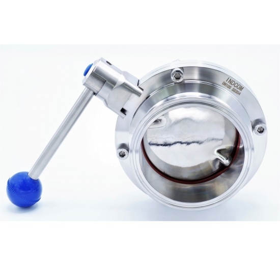 nerezová přímá klapka, clamp DN 100 (K119)