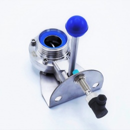 nerezová přímá klapka, držák indukčního snímače, snímač