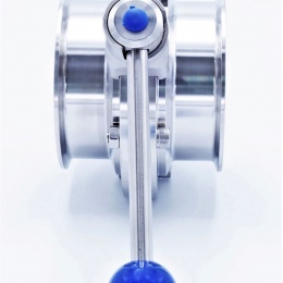 nerezová přímá klapka, typ clamp, DN 100 (K119)