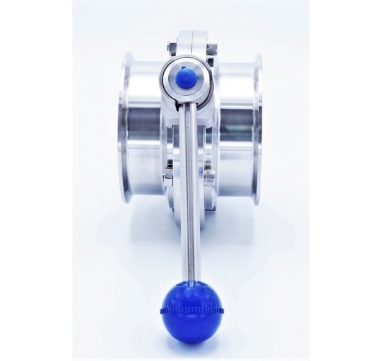 nerezová přímá klapka, typ clamp, DN 100 (K119)