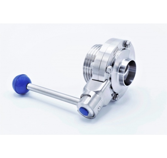 nerezová přímá klapka, závitová/navařovací typ G-S, DN 40