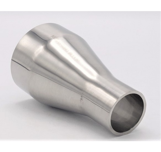 nerezová redukce centrická, navařovací, dlouhá DN 65/40