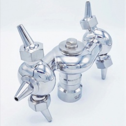 nerezová rotační trysková čistící hlavice, závit 6/4"