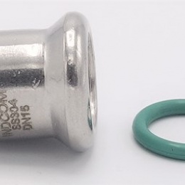 Nerezová záslepka (víčko), lisovací, F 15 mm