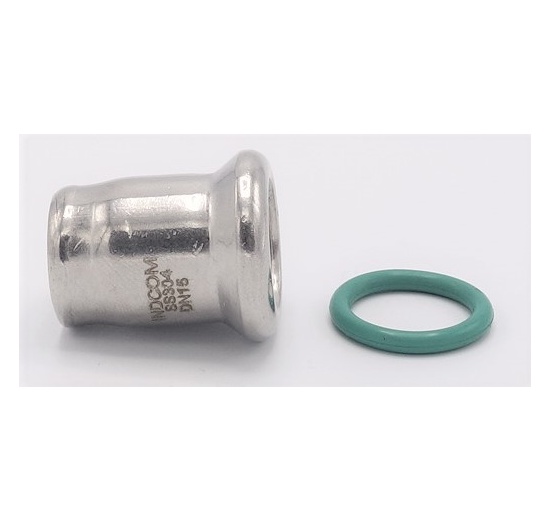 Nerezová záslepka (víčko), lisovací, F 15 mm