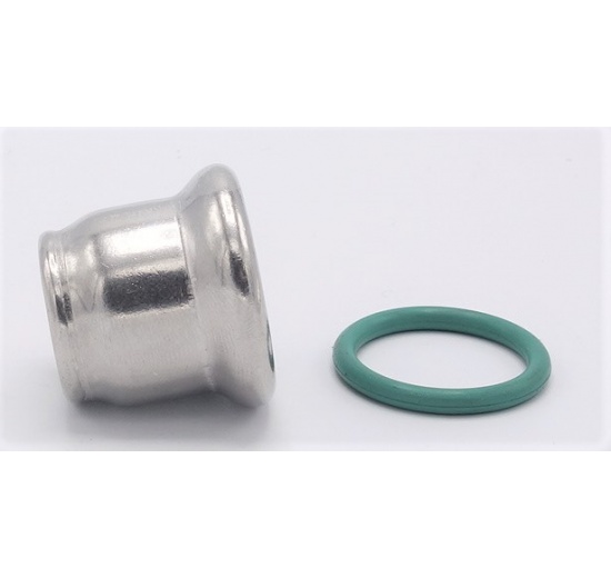 Nerezová záslepka (víčko), lisovací, F 22 mm