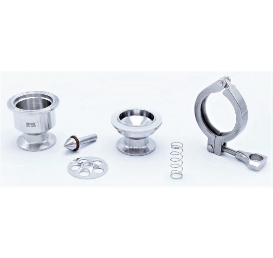 nerezová zpětná klapka DN20, límeček 50.5 mm, clamp připojení