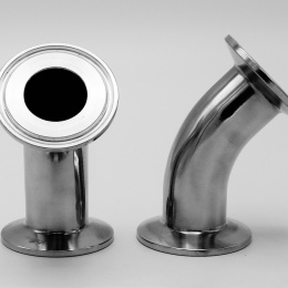 nerezové CLAMP DIN 32676 koleno 45° DN25