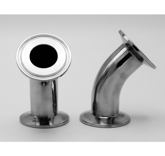 nerezové CLAMP DIN 32676 koleno 45° DN25