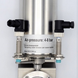 Nerezové klapky přímé, CLAMP (C-C), pneumaticky ovládané