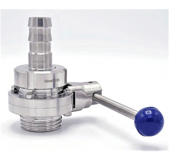 Nerezové klapky přímé, potravinářské šroubení typ G-G